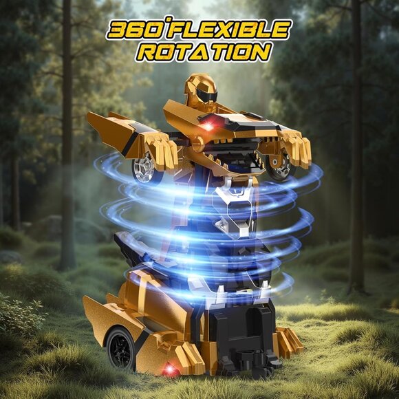 Dinosaur Transform RC Car 24GHz Remote Control Robot Car Toy with Light for Kids - Picture 3 of 7